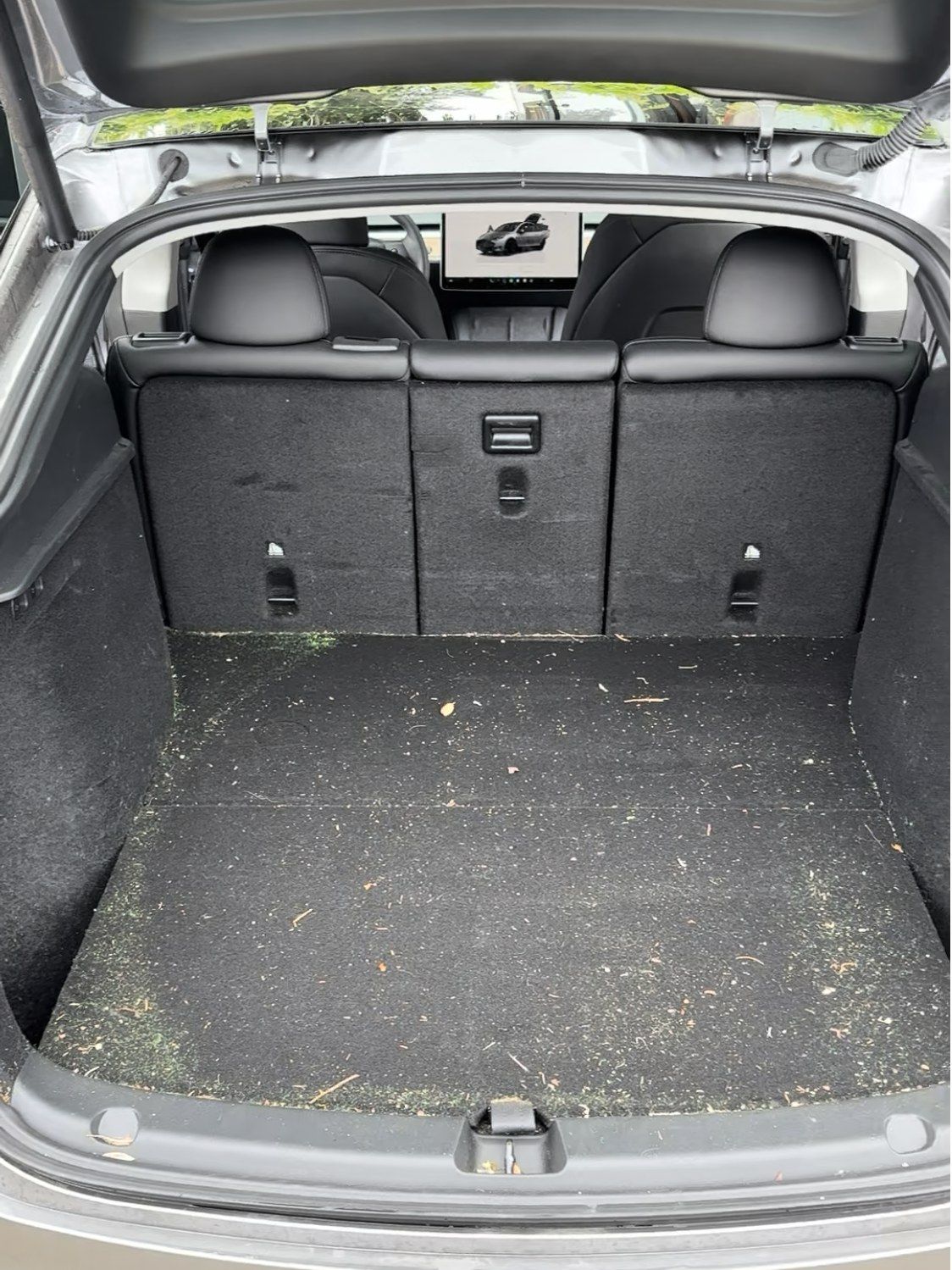 Tesla trunk, before